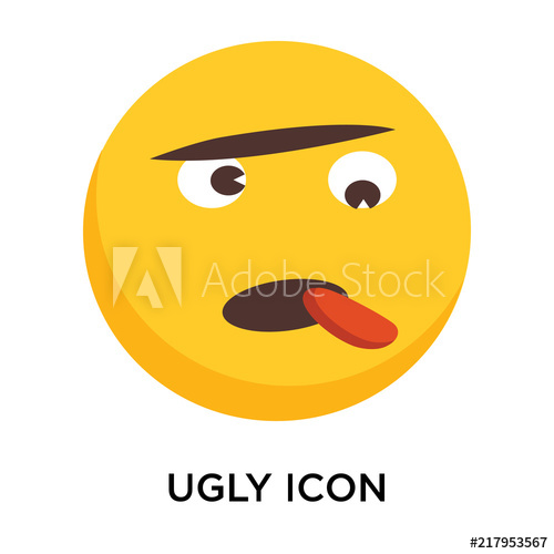 Ugly Icon Vector Isolated On White Background, Ugly Sign 500x500 Ugly Icon Vector Isolated On White Background, Ugly Sign