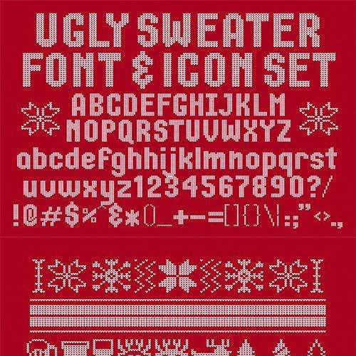 500x500 Download Ugly Sweater Font Icon Set For Free