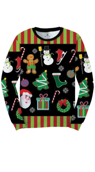 325x585 Xmas Icons Faux Ugly Sweater Shirt, Christmas Icon Sweater