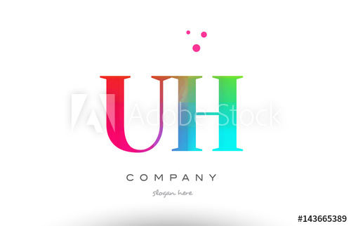 500x322 Uh U H Colored Rainbow Creative Colors Alphabet Letter Logo Icon