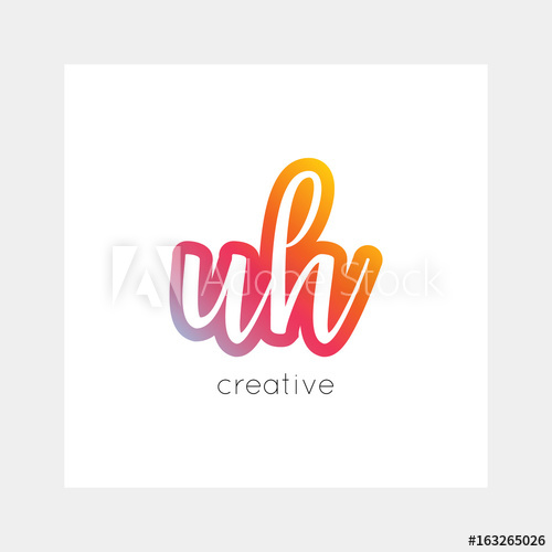 500x500 Uh Logo, Vector Useful As Branding, App Icon, Alphabet