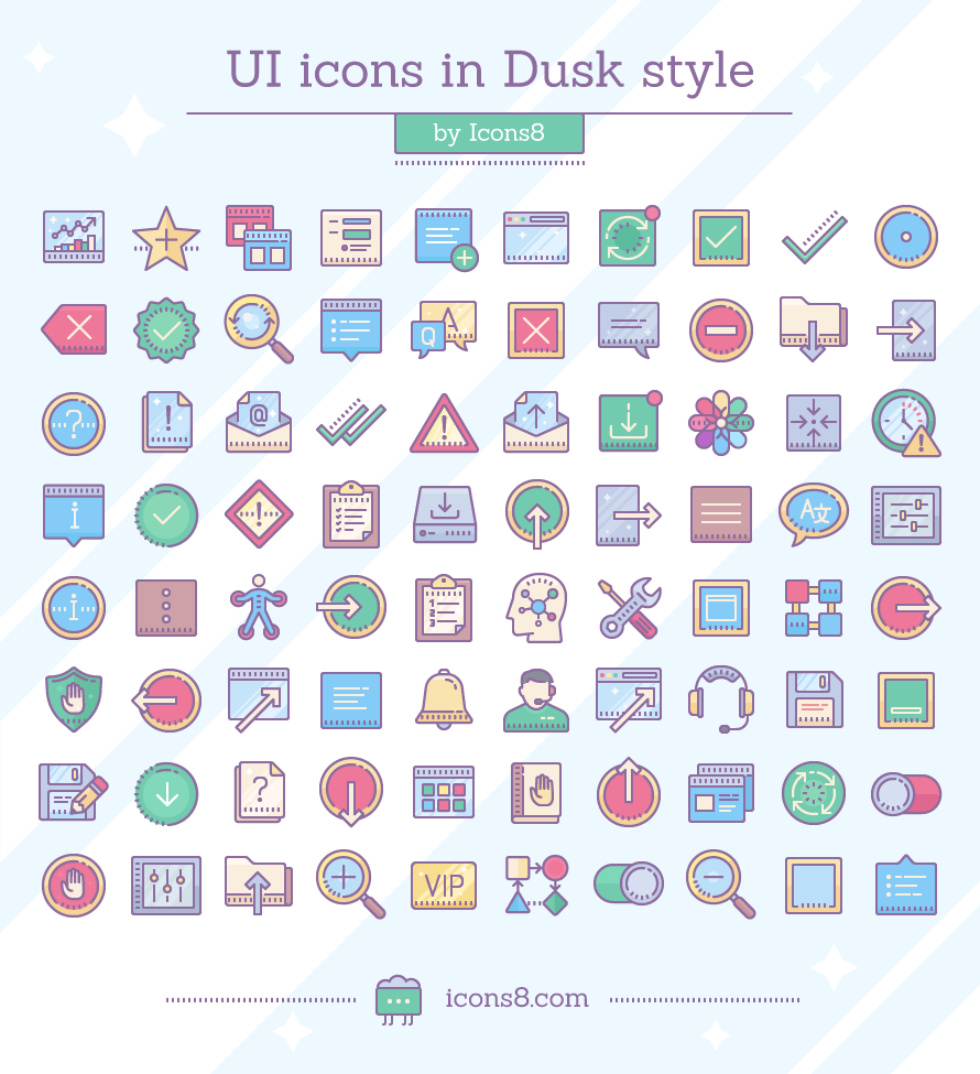 890x975 Freebie Dusk Ui Icons