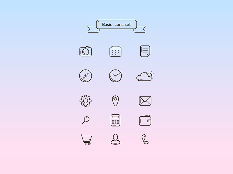 800x600 Basic Ui Icon Set Free Template Repo
