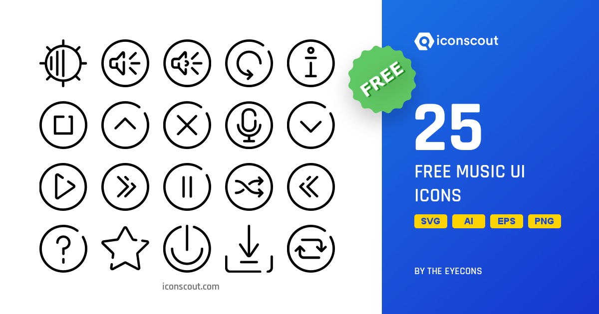 1200x630 Download Free Music Ui Icon Pack
