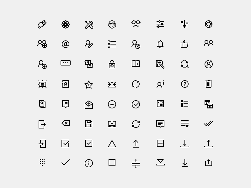 800x600 Ui Icons In Windows Style Sketch Freebie