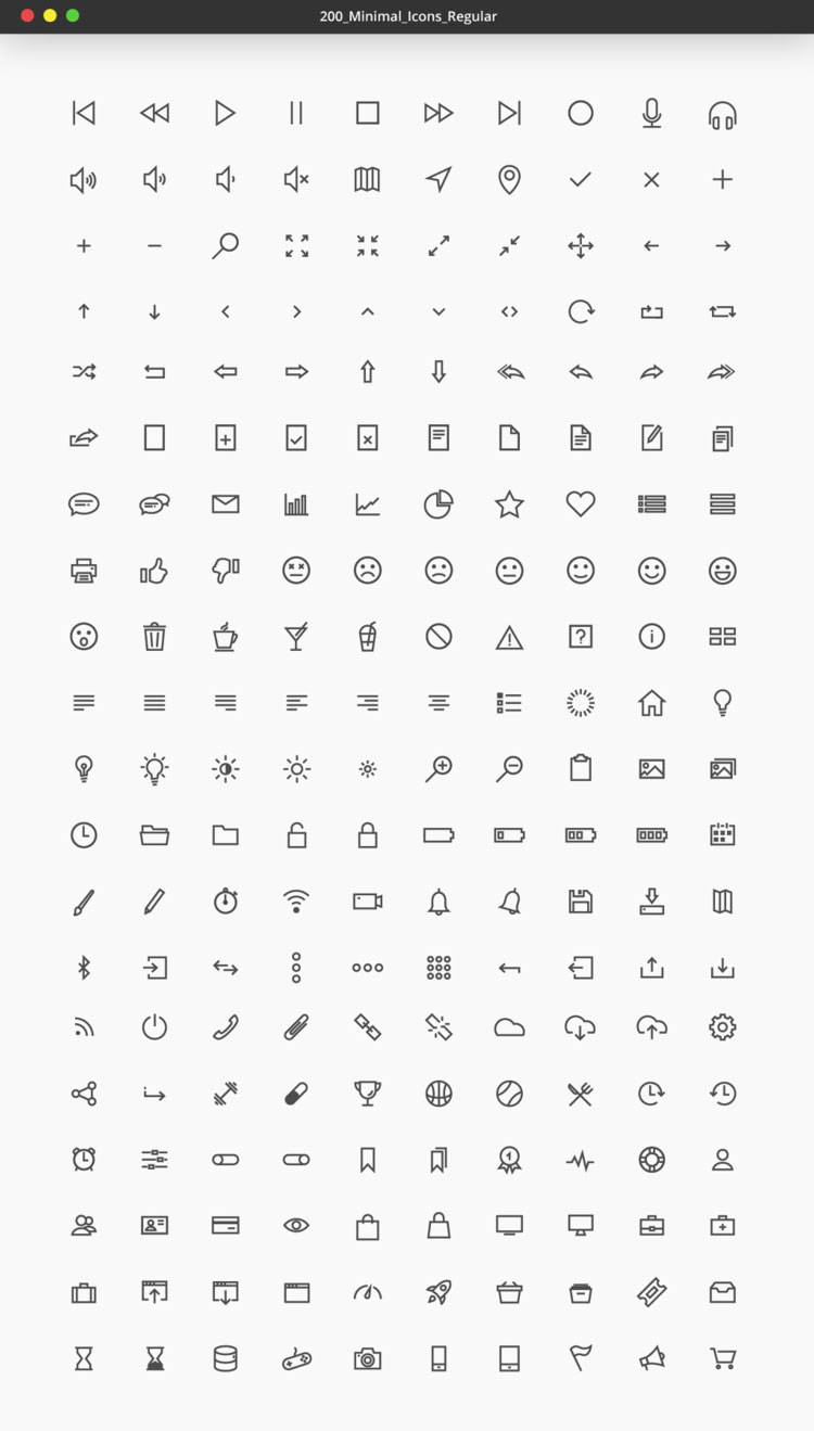 750x1319 Free Minimal Vector Ui Icons Pixlov