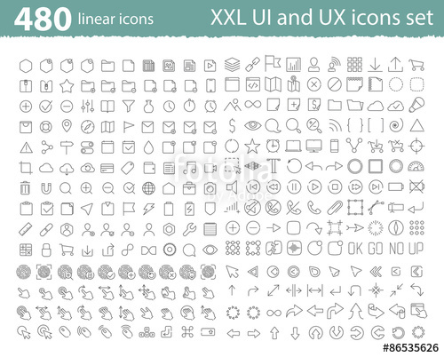500x402 Ui Ux Icons Stock Image And Royalty Free Vector On Fotolia
