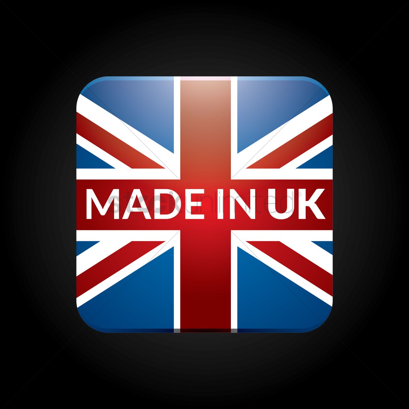 1300x1300 Made In Uk Flag Icon Vector Image