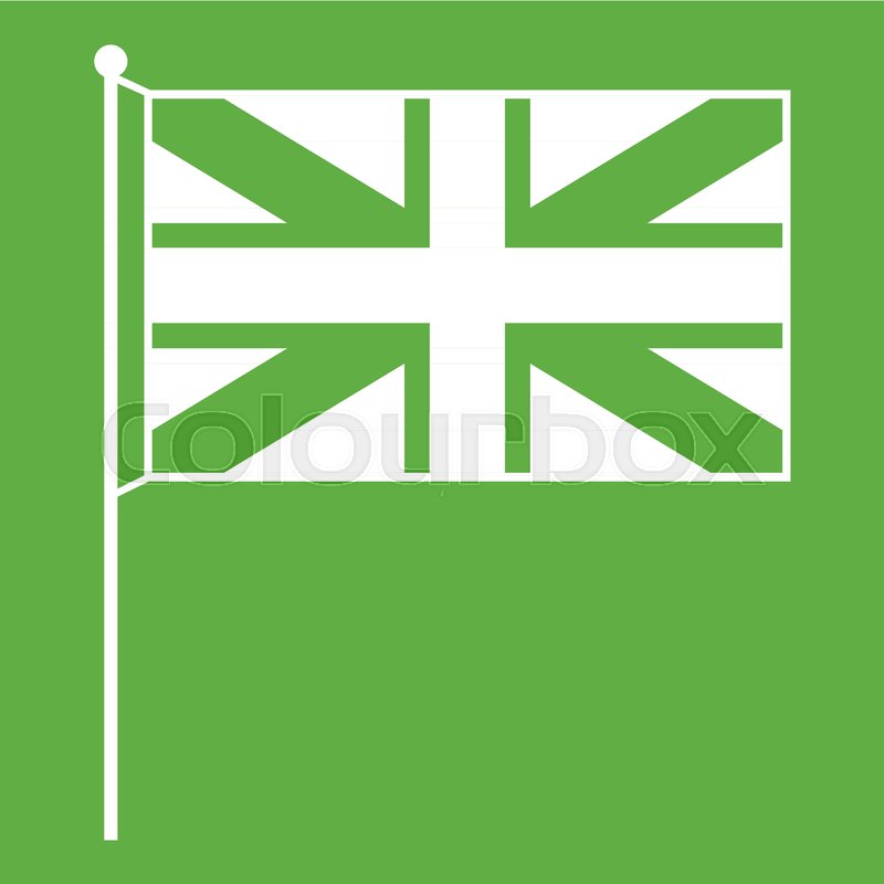 800x800 Uk Flag Icon White Isolated On Green Stock Vector Colourbox