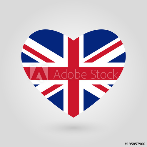 500x500 Uk Flag In The Heart Shape British Flag Icon Great Britain