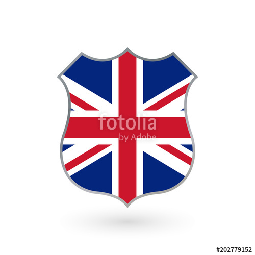 500x500 Uk Flag In The Shape Of A Police Badge British Flag Icon Great