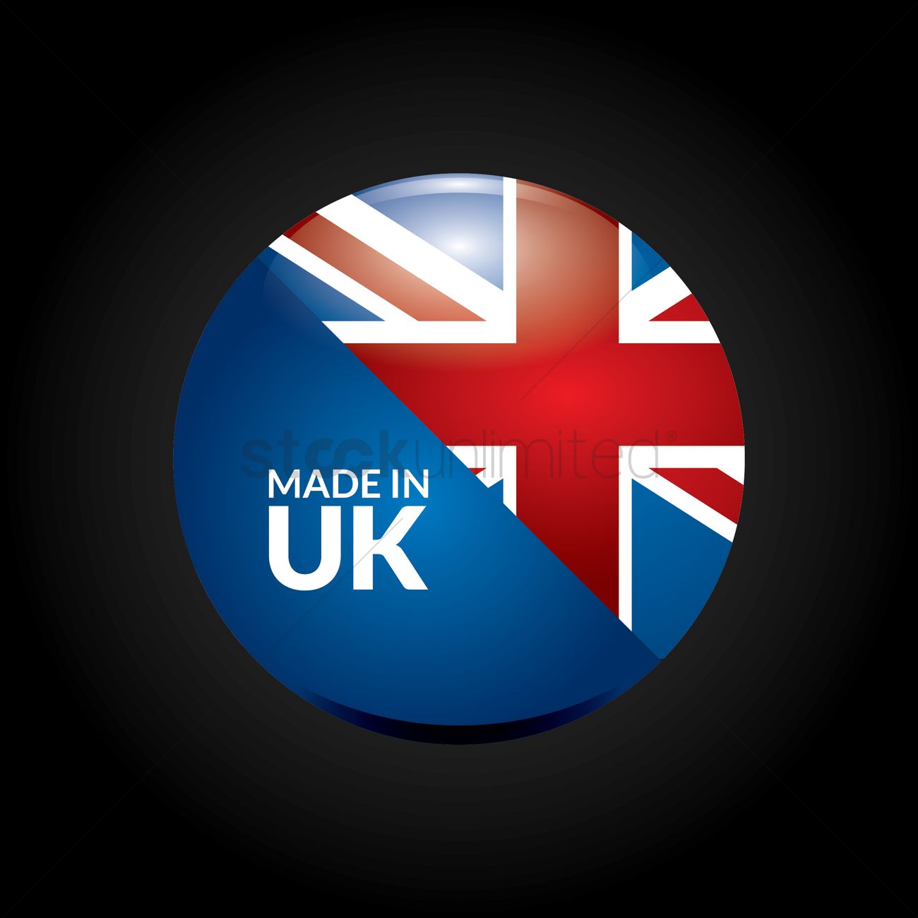 1300x1300 Made In Uk Flag Icon Vector Image