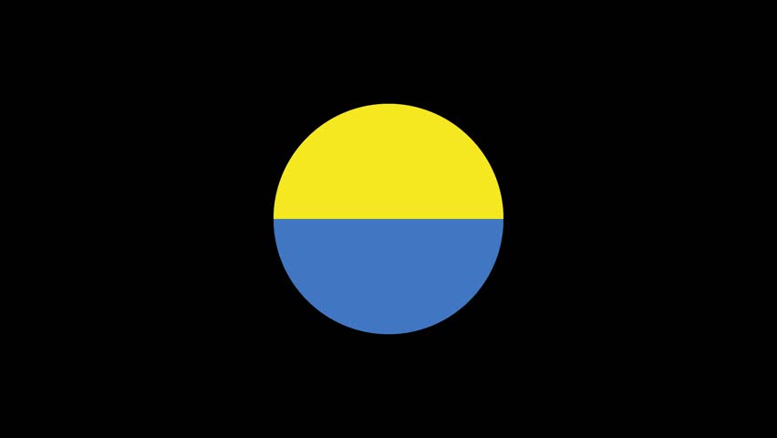 852x480 Ukraine Country Flag Icon Animation Stock Footage Video