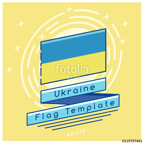 500x500 Ukraine Flag Flag Icon With Festive Background Vector