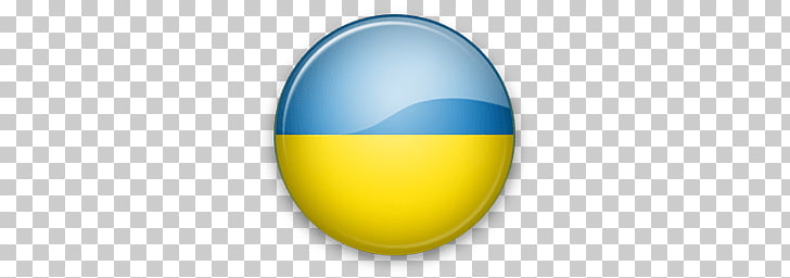 728x256 Ukraine Flag Icon, Round Blue And Yellow Illustration Png Clipart