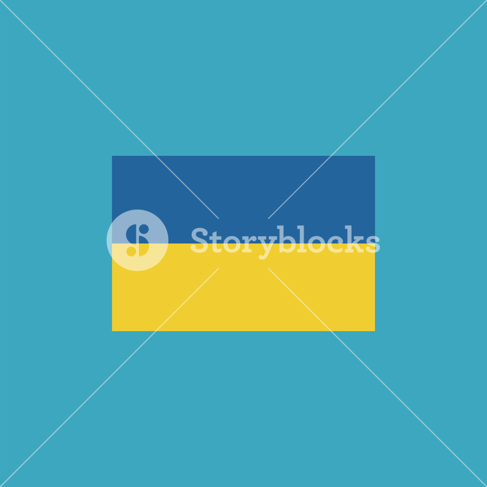 1000x1000 Ukraine Flag Icon In Flat Design Independence Day Or National Day