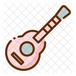 256x256 Ukulele Icon Of Colored Outline Style