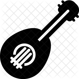 256x256 Ukulele Icon Of Glyph Style