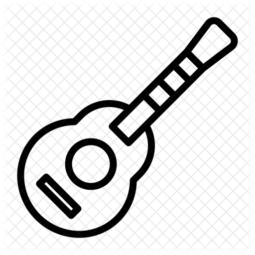 512x512 Ukulele Icon Of Line Style
