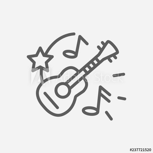 500x500 Ukulele Icon Line Symbol Isolated Vector Illustration Of Icon