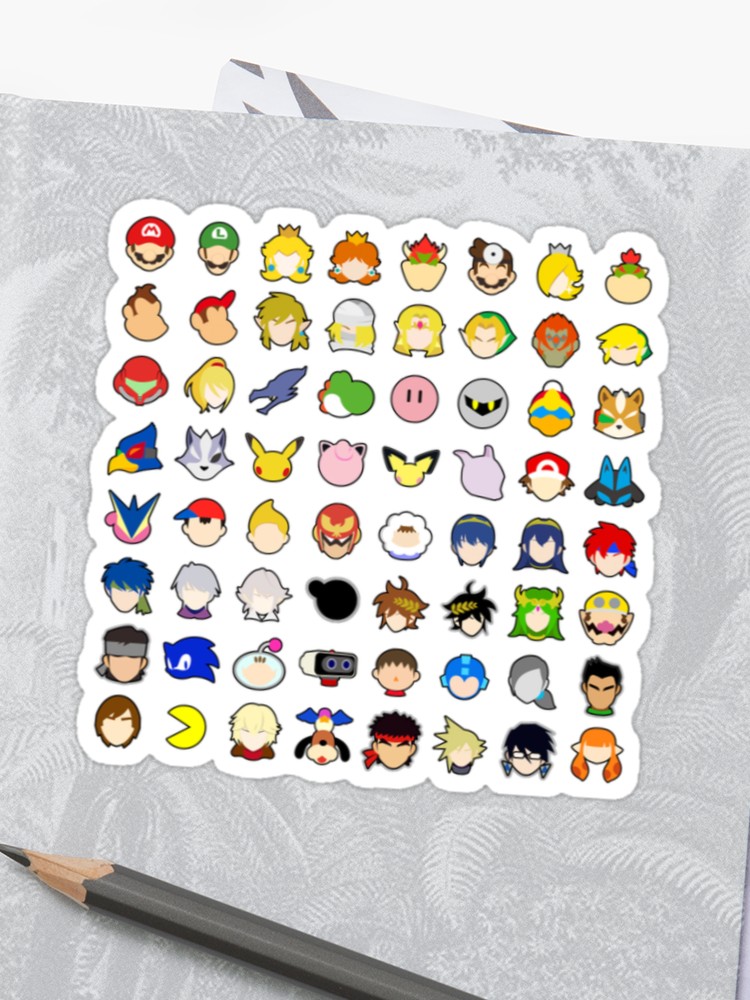 750x1000 Smash Brothers Ultimate Icon Sticker