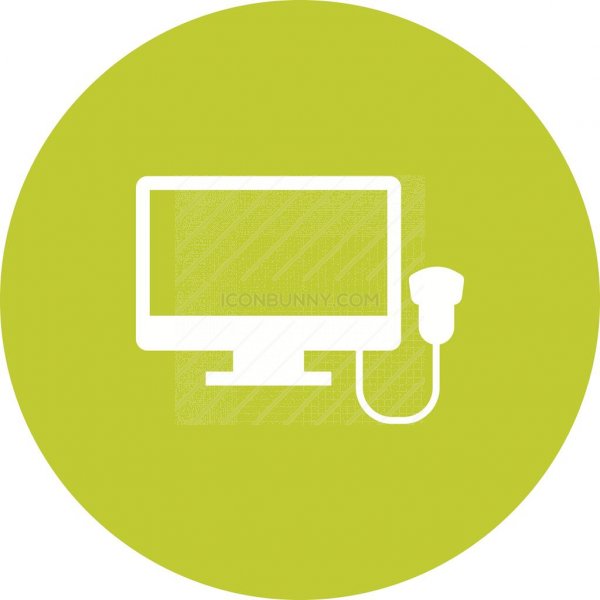 600x600 Ultrasound Flat Round Icon