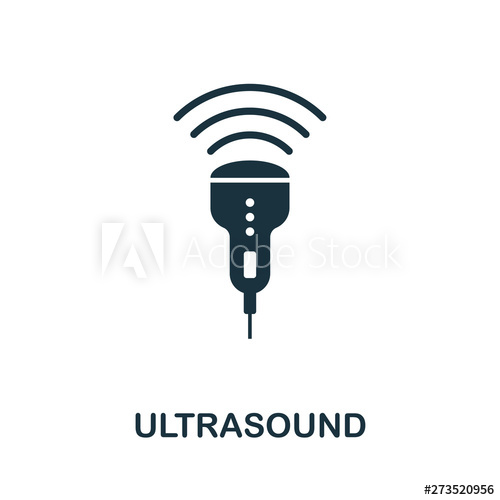500x500 Ultrasound Vector Icon Symbol Creative Sign From Biotechnology