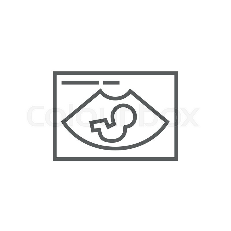 800x800 Fetal Ultrasound Thick Line Icon With Stock Vector Colourbox