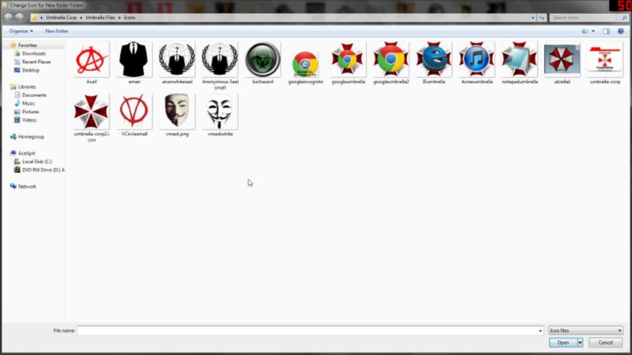 1280x720 Custom Icons