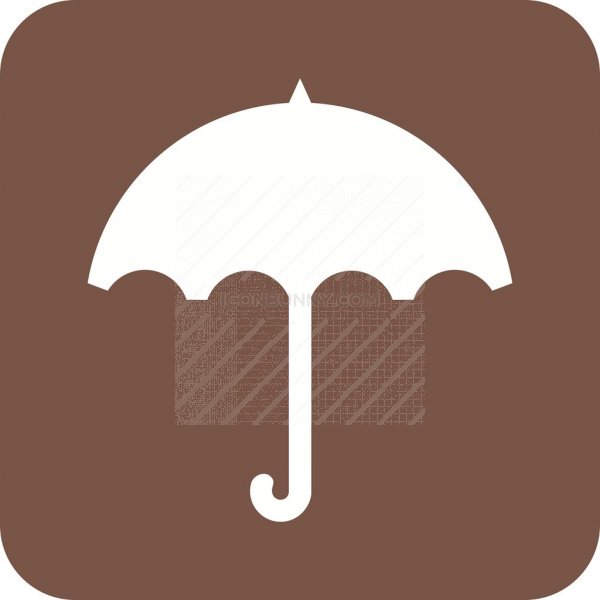 600x600 Umbrella Flat Round Corner Icon