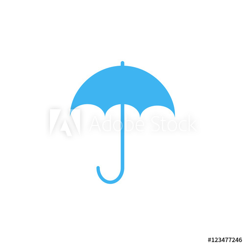 500x500 Umbrella Icon, Isolated, White Background