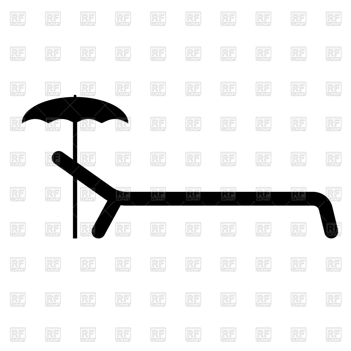 1200x1200 Deckchair And Umbrella Icon