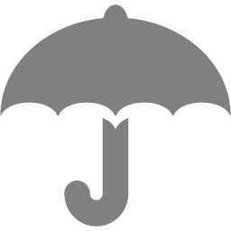 256x256 Gray Umbrella Icon