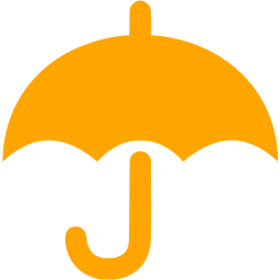 256x256 Orange Umbrella Icon