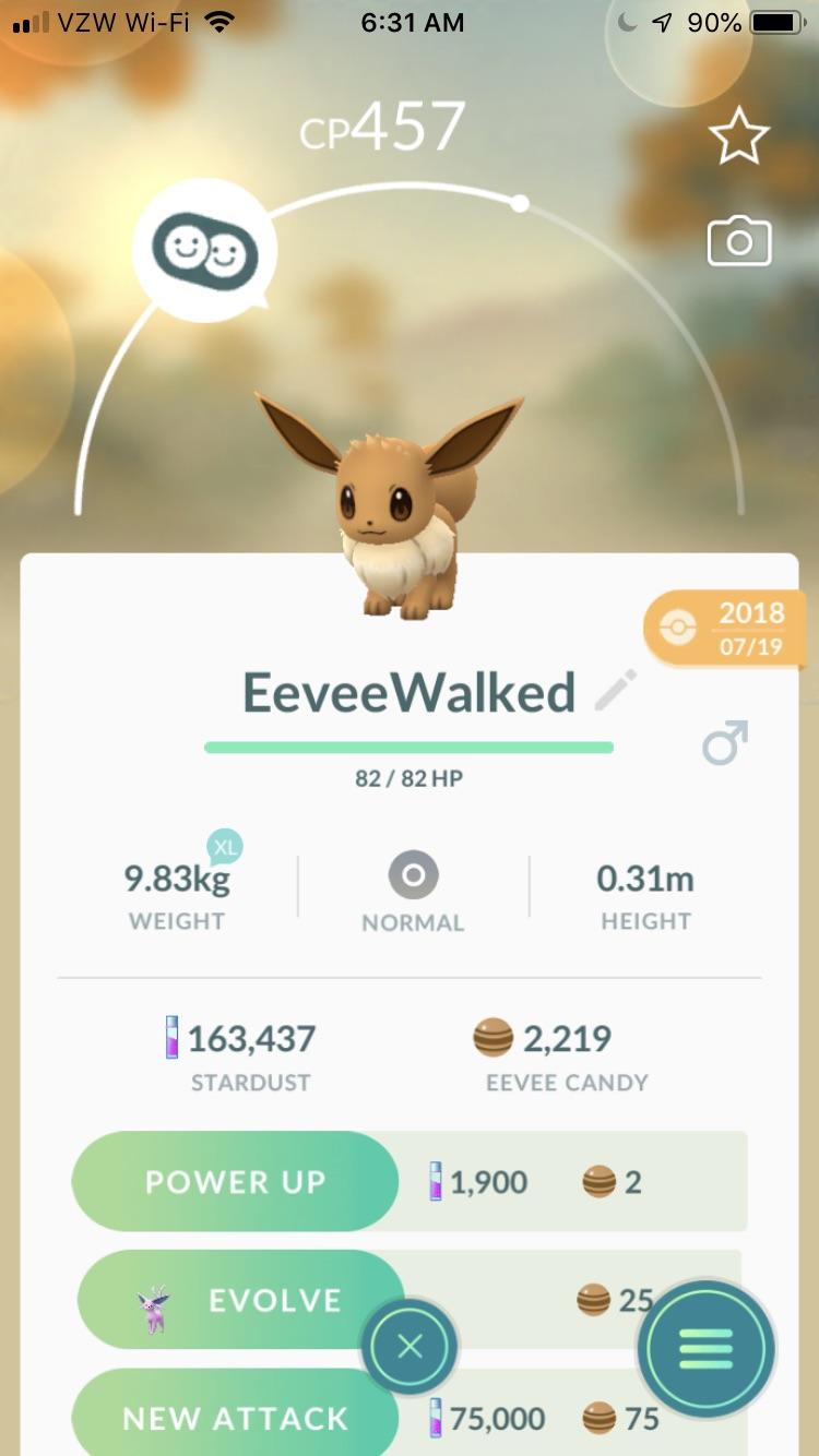 750x1334 A Walked Eevee That Is Your Buddy Now Shows Espeon Or Umbreon