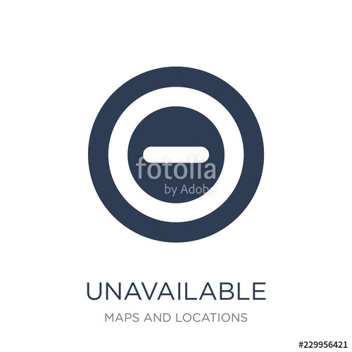 500x500 Unavailable Location Icon Trendy Flat Vector Unavailable Location