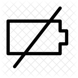 256x256 Battery Unavailable Icon Of Line Style