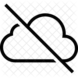 256x256 Unavailable Cloud Icon Of Line Style