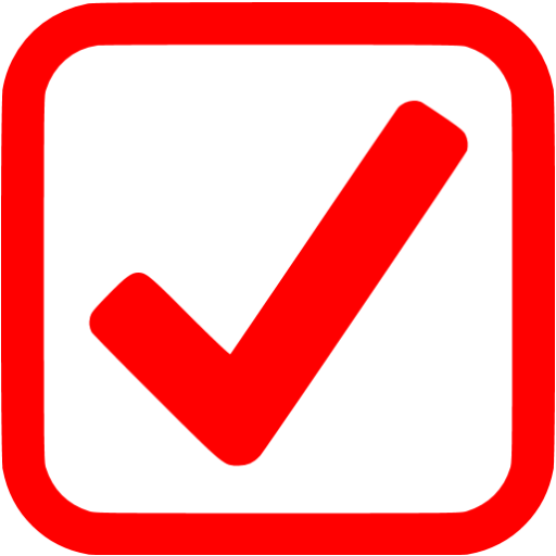 512x512 Red Checked Checkbox Icon