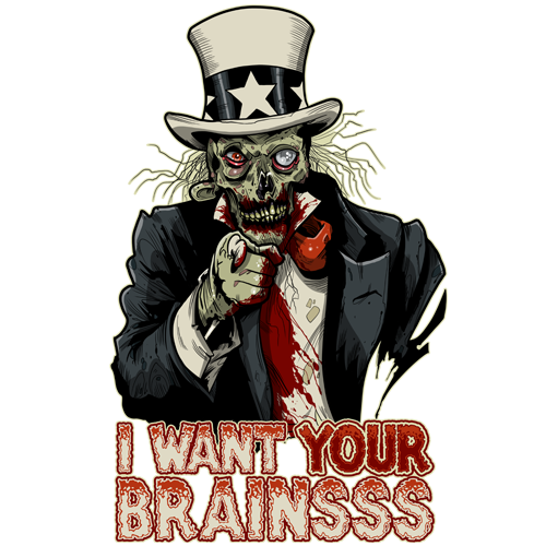 500x500 Uncle Sam I Want Your Brainsss Tomahawk Tees