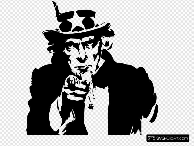 800x600 Uncle Sam Pointing Clip Art, Icon