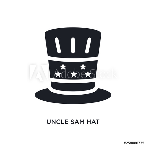 500x500 Uncle Sam Hat Isolated Icon Simple Element Illustration