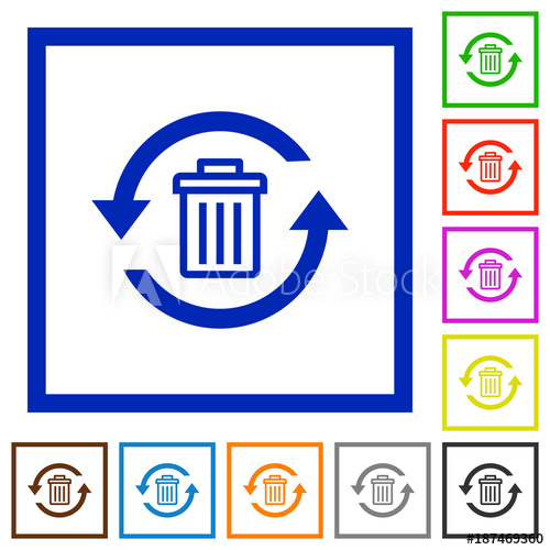 500x500 Undelete Flat Framed Icons