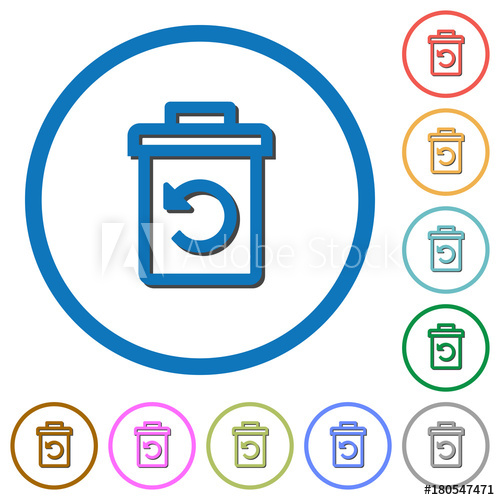 500x500 Undelete Icons With Shadows And Outlines