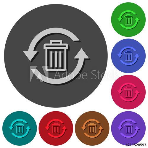 500x500 Undelete Icons With Shadows On Round Backgrounds