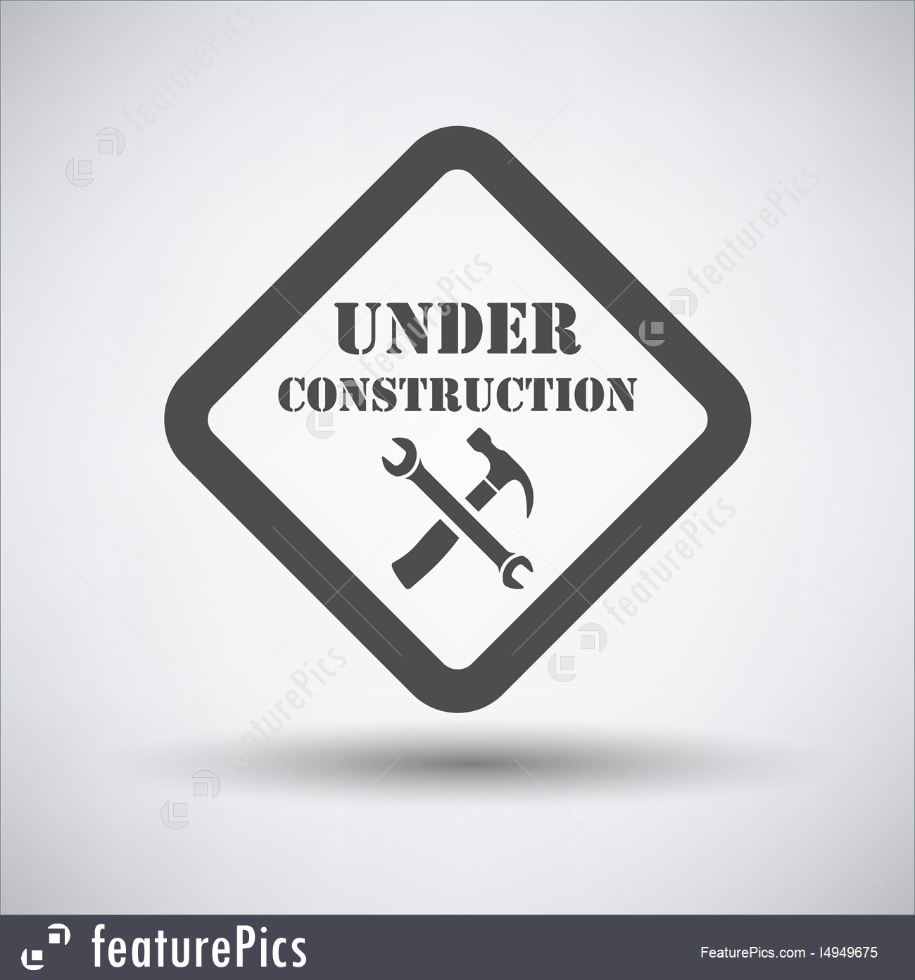 1300x1392 Under Construction Icon Stock Illustration