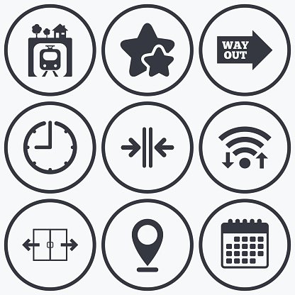 416x416 Underground Automatic Door Premium Clipart