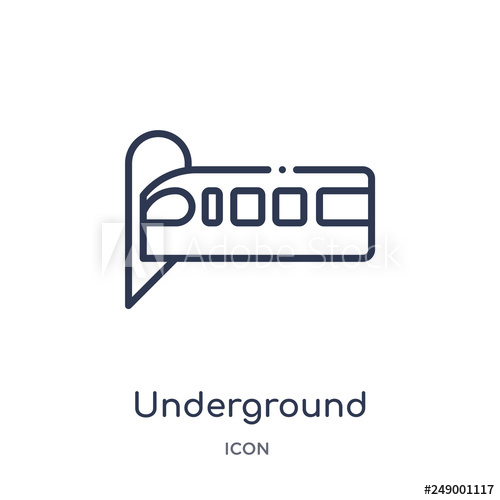 500x500 Underground Icon From Transportaytan Outline Collection Thin Line