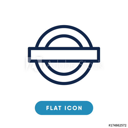 500x500 Metro Vector Icon, Underground Symbol Modern, Simple Flat Vector