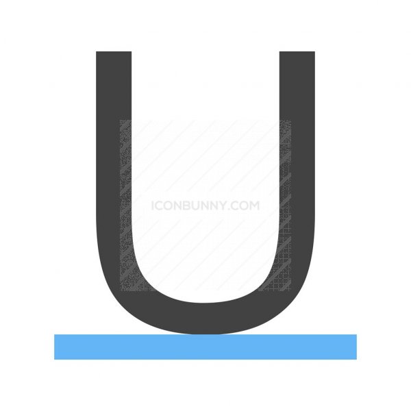 600x600 Underline Blue Black Icon